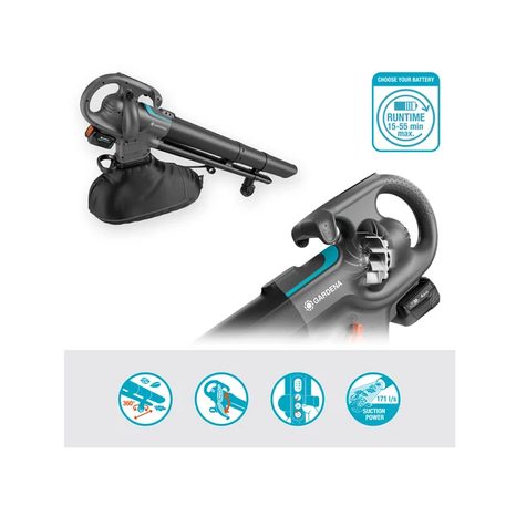 Aku vysávač/fukár na lístie Gardena PowerJet 18V 14895-55 - 4