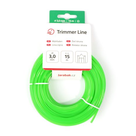 Žací struna Jarabák hvězdicová 3 mm x 15 m