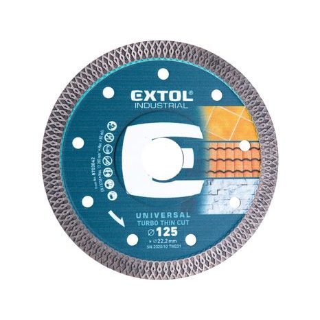 Diamantový řezný kotouč EXTOL INDUSTRIAL 125 mm 8703042