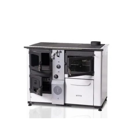 Kuchyňská kamna s troubou a výměníkem TEMY PRO P 25 S Pravá/Bílá