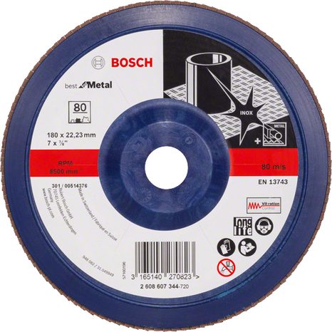 Brusný lamelový kotouč Bosch Best for Metal X571 180 mm 80 2608607344