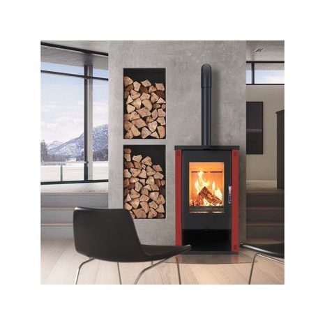 Krbová kamna VERSO Theia, červená - 3