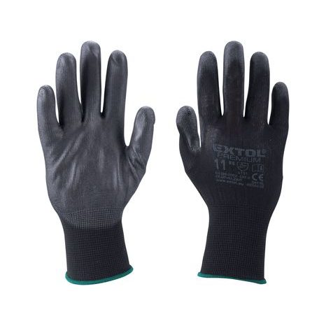 Pracovní rukavice EXTOL z polyesteru velikost 9" černá 8856636