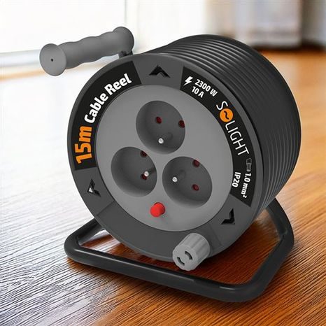 Prodlužovací kabel SOLIGHT buben 15m, 3x1,0mm² PB24B - 4