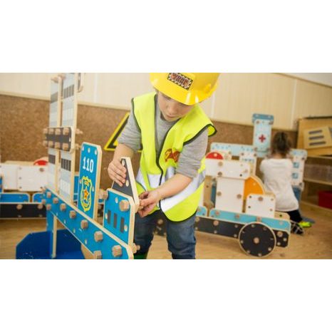 Dřevěná modrá stavební sada Classic World - 5