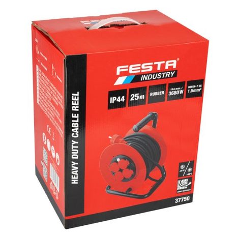 Venkovní prodlužovací kabel na bubnu 25m 3x1,5mm² FESTA INDUSTRY 37750 - 4