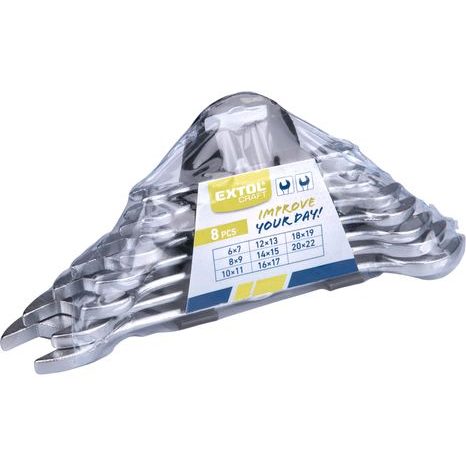 Sada plochých klíčů EXTOL CRAFT 6-22mm, 8ks 6108B - 2