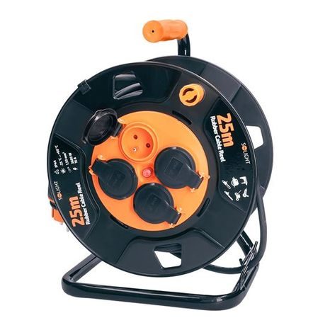 Venkovní prodlužovací kabel SOLIGHT buben 25m, 3x1,5mm² PB33 - 3