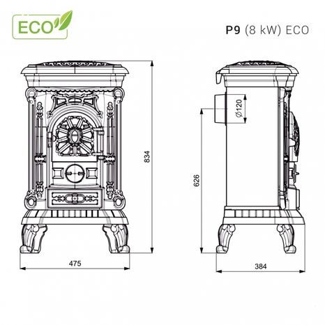 Krbová kamna KAWMET P9 - 5