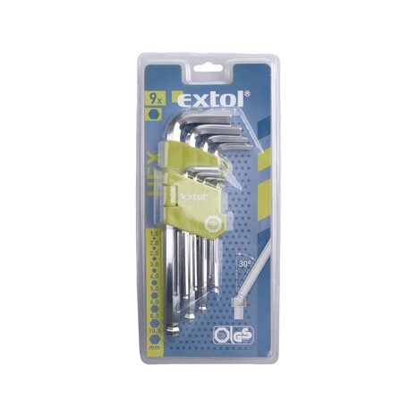 EXTOL CRAFT 66001 - L-klíče IMBUS, sada 9ks, 1,5-10mm - 2