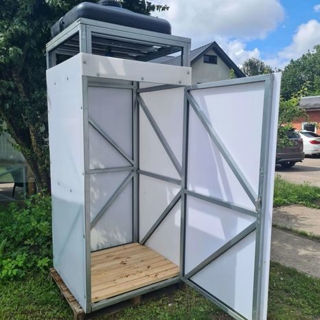 Zahradní sprcha kabinková s nádrží 150L WEISA - 6