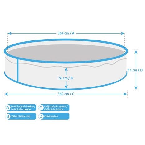 Bazén Orlando Marimex 3,66x0,91 m bílý s přísl.10340216 - 2