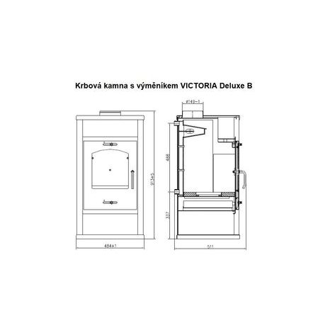 Krbová kamna s výměníkem VICTORIA Deluxe B - 2