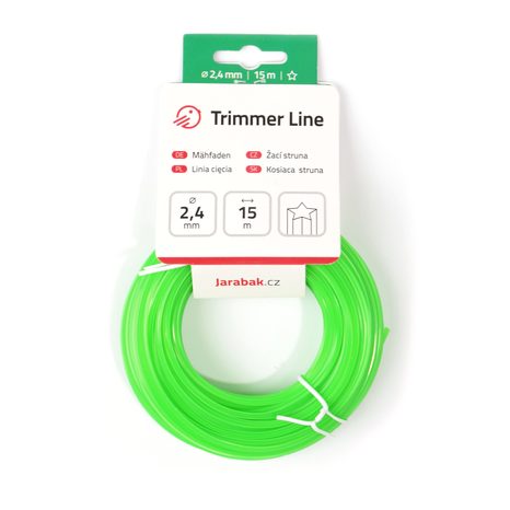 Žací struna Jarabák hvězdicová 2,4 mm x 15 m