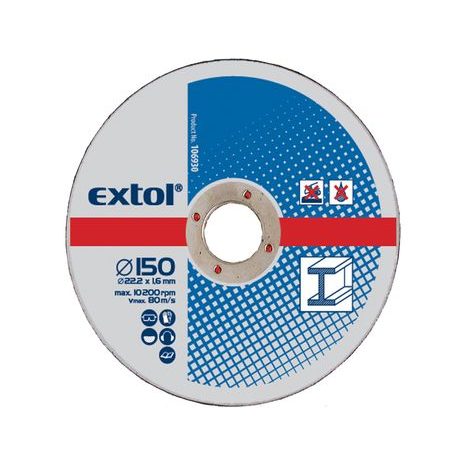 EXTOL CRAFT 106930 - kotouče řezné na kov, 5ks, 150x1,6x22,2mm - 2