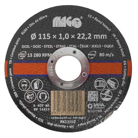 Řezný kotouč na kov MAGG 115 x 1 mm RK11510