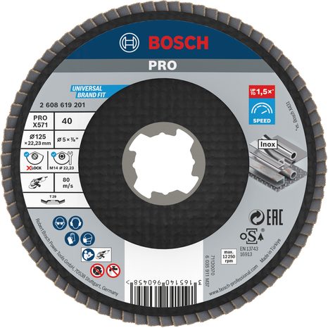 Brusný lamelový kotouč Bosch PRO X571 125 mm G40 2608619201