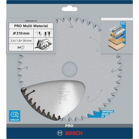 Pilový kotouč Bosch PRO Multi Material 210 mm 54T 1 ks 2608640511 - 2