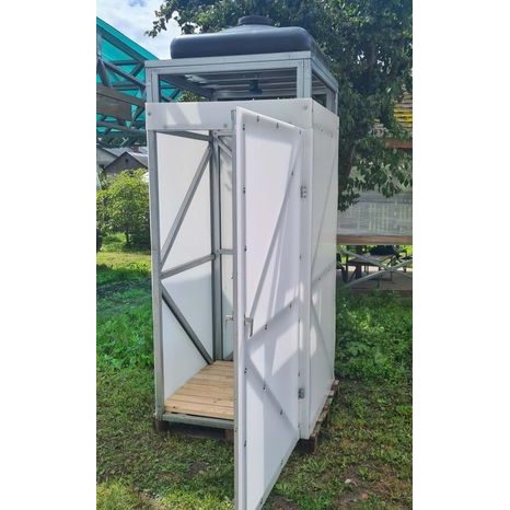 Zahradní sprcha kabinková s nádrží 150L WEISA - 2