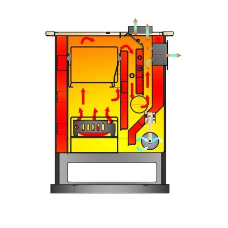 Sporák s výměníkem TEMY PRO 18 kW levá, černá - 3