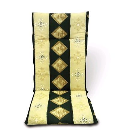 Potah na křeslo vzor zeleno-žlutý VeGa