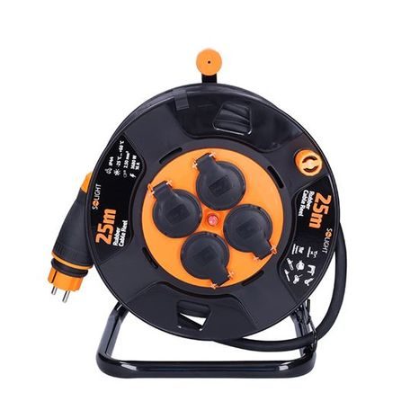 Venkovní prodlužovací kabel SOLIGHT buben 25m, 3x2,5mm² PB41 - 4