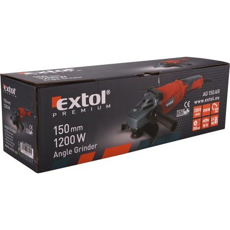 EXTOL PREMIUM 8892018 - bruska úhlová, otočná rukojeť, 150mm, 1200W - 4