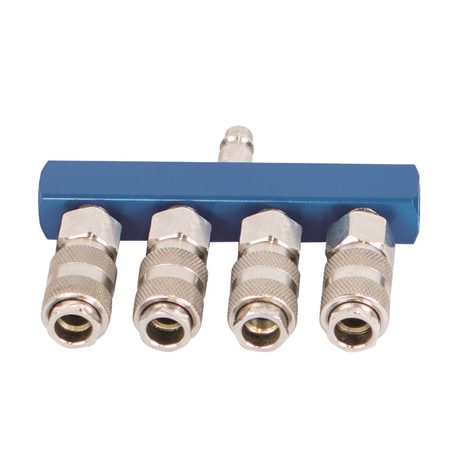 Vzduchová rozbočka se 4 rychlospojkami Scheppach 7906100725