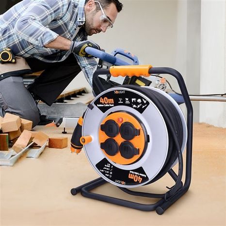 Venkovní prodlužovací kabel SOLIGHT buben 40m, 3x2,5mm² PB43 - 7