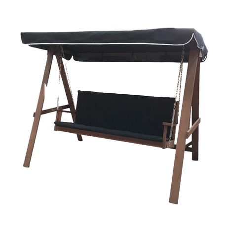 Záhradná hojdačka so strieškou Bahara čierna VeGA