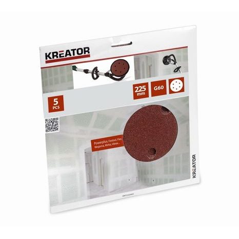 5x Brusný papír Kreator 225 mm G60 KRT232004