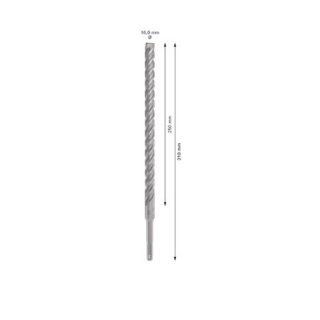 Vrták do železobetonu Bosch PRO SDS plus-5X 16 x 250 x 310 mm 1 ks 2608833827 - 3