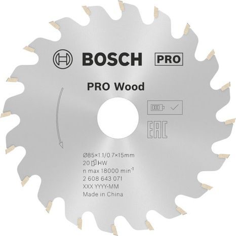 Pilový kotouč Bosch PRO Wood 85 mm 2608643071