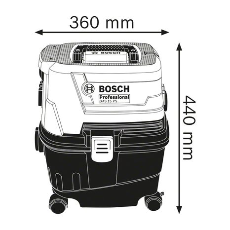 Elektrický vysavač Bosch GAS 15 06019E5000 - 11
