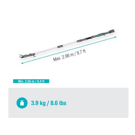 Aku teleskopické nůžky na větve Gardena HighCut 250/18V P4A SET 14774-20 - 4