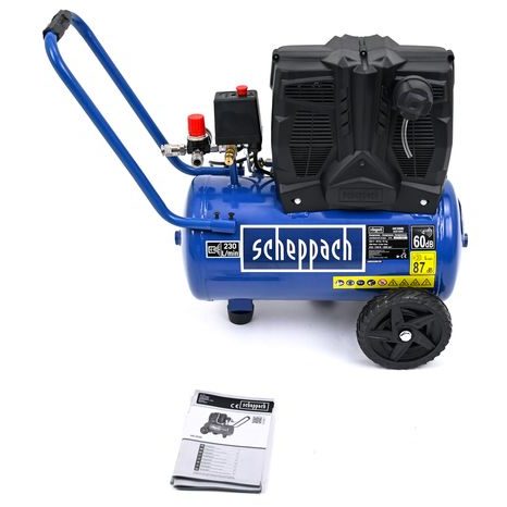 Elektrický bezolejový dvojvalcový kompresor 24 l Scheppach HC 25 Si - 14