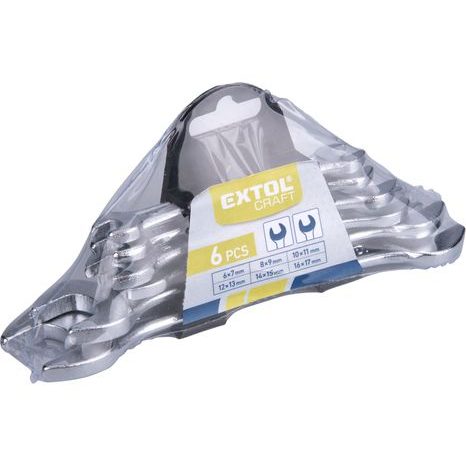 Sada plochých klíčů EXTOL CRAFT 6-17mm, 6ks 6106B - 2