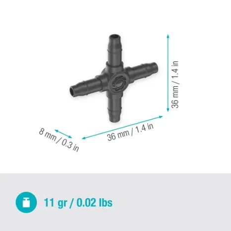 4cestná spojka Gardena Micro-Drip 4,6 mm (3/16") 13214-20 - 4