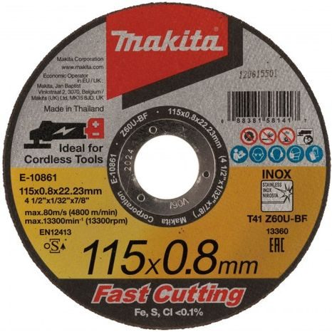Řezný kotouč Makita 115 x 0,8 mm E-10861-12