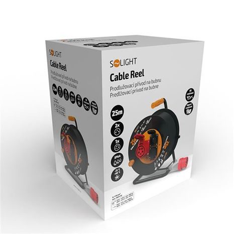 Venkovní prodlužovací kabel SOLIGHT buben 25m, 5x1,5mm² PB40 - 8