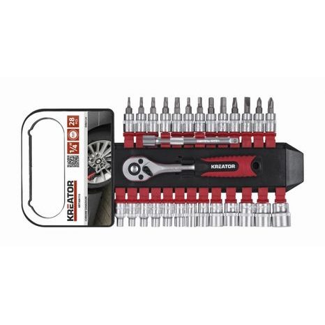Gola sada 1/4" 28 ks Kreator KRT500115 - 2