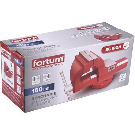 FORTUM 4752614 - svěrák s kovadlinou, 150mm, SG Iron - 2