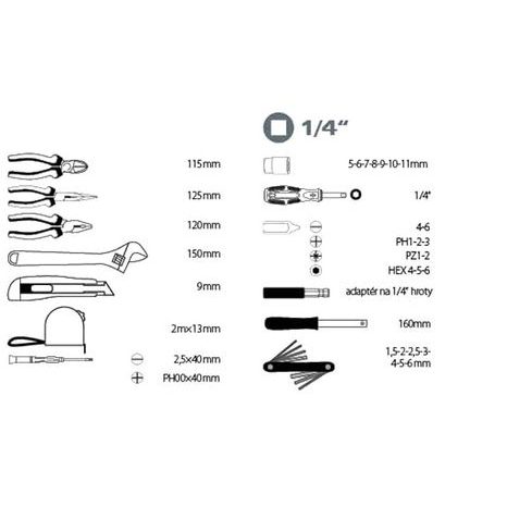 Sada nářadí EXTOL CRAFT 6581 - 2