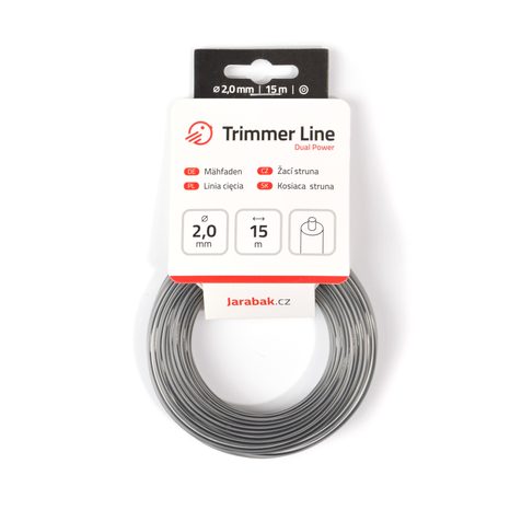 Žací struna Jarabák Dual Power kulatá 2 mm x 15 m