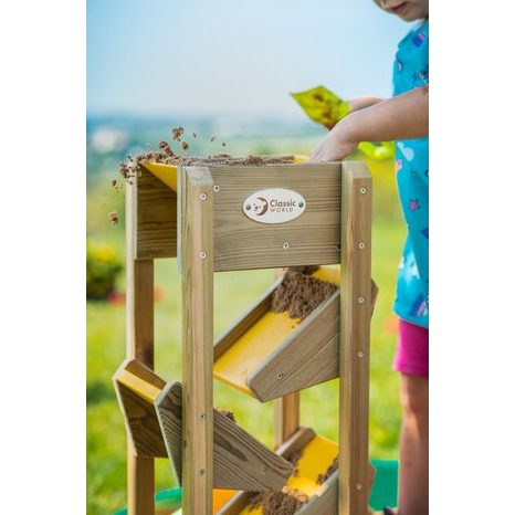 Dřevěná skluzavka na písek žlutá Classic World - 15