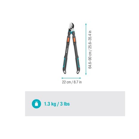 Pákové teleskopické zahradní nůžky Gardena TeleCut Pro L 12041-88 - 2