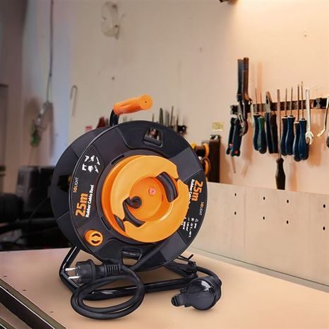 Venkovní prodlužovací kabel SOLIGHT buben 25m, 3x1,5mm² PB30 - 8