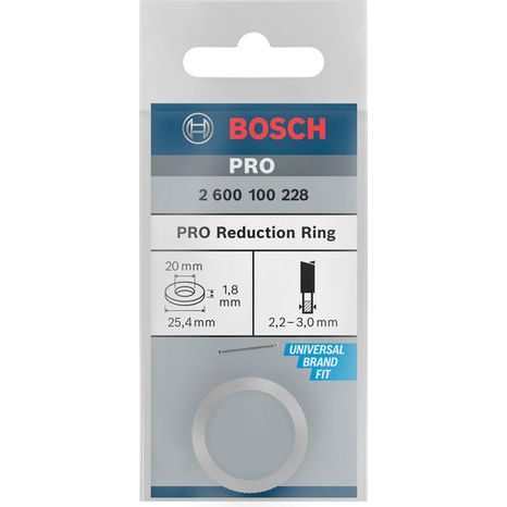 Redukční kroužek k pilovým kotoučům Bosch PRO 25,4x20x1,8 mm 2600100228 - 2