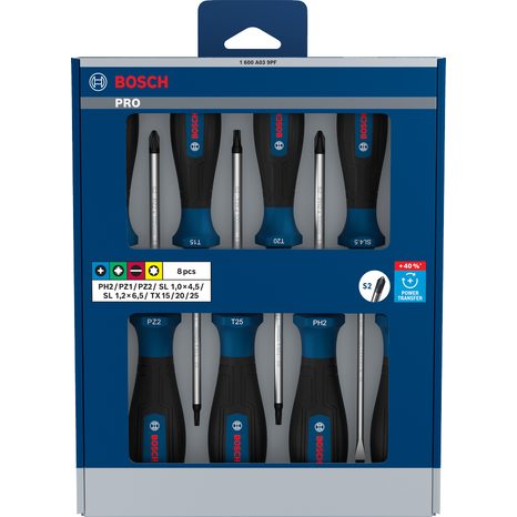 Sada šroubováků Bosch PRO PH/PZ/SL/TX 8 ks 1600A039PF - 2