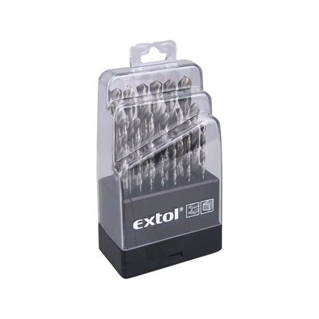 EXTOL CRAFT 11190 - vrtáky do kovu, sada 19ks, ∅1-10mm, HSS - 2